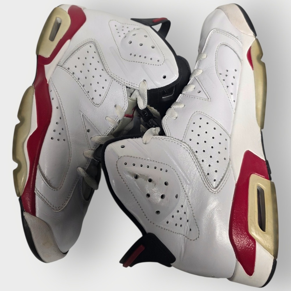 2010 NIKE AIR JORDAN VI 6 RETRO CHICAGO WHITE RED INFRARED BLACK 384664-102 10.5 - Picture 5 of 9